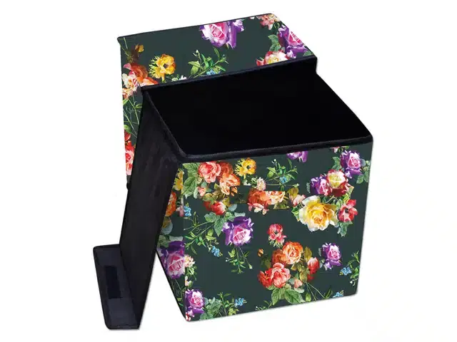 PVC Printed Multipurpose Partitioned Storage Box, Multicolor