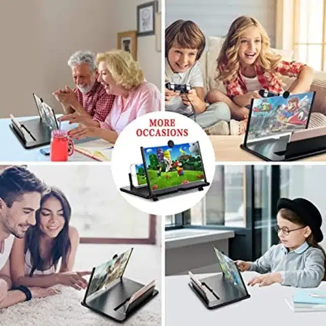 Mobile Phone Screen Expander Suitable for All Smartphones, Black