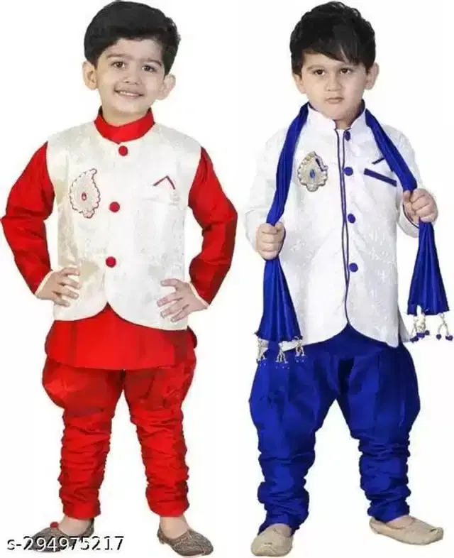 Sherwani Set for Boys, Pack of 2 (Multicolor, 1-2 Years)