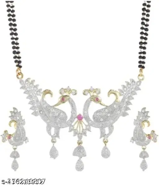 White Mangalsutra Set for Women (Free Size)