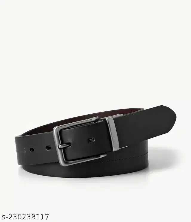 Faux Leather Casual Belt for Men (Black)