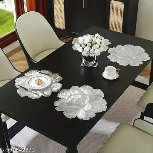KANUSHI Industries® PVC Plats Mats for Dining Table(RK-DINING-MATS-M-67-4PC)