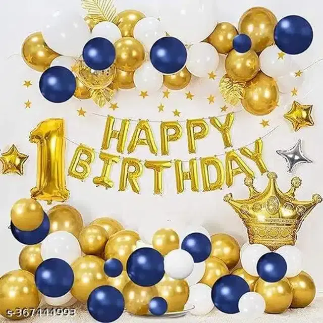 Birthday Party Decoration Kit, Multicolor, Set of 69
