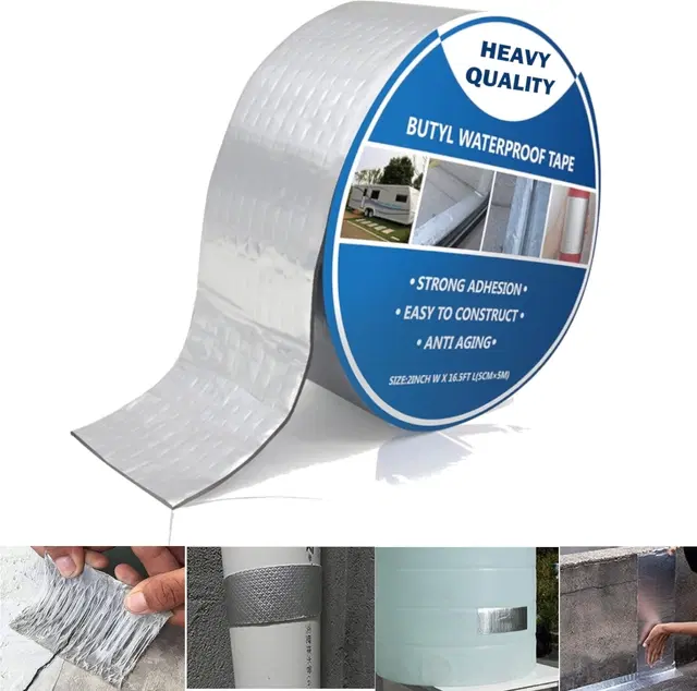 Aluminium Single Sided Self Adhesive Tape, Silver, 5 m