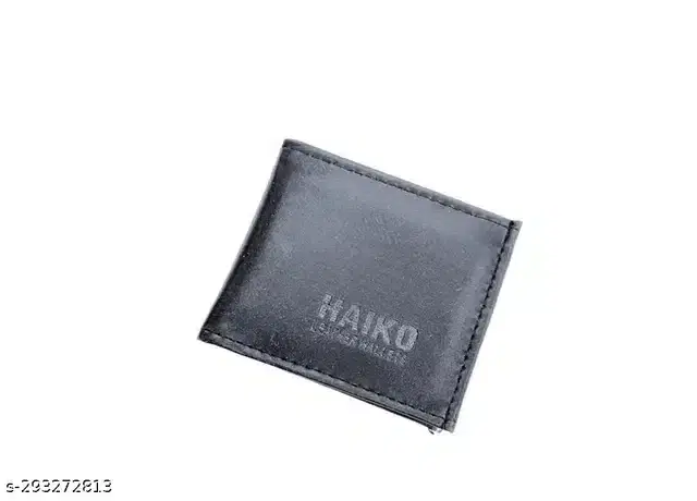 Faux Leather Wallet for Men (Black)