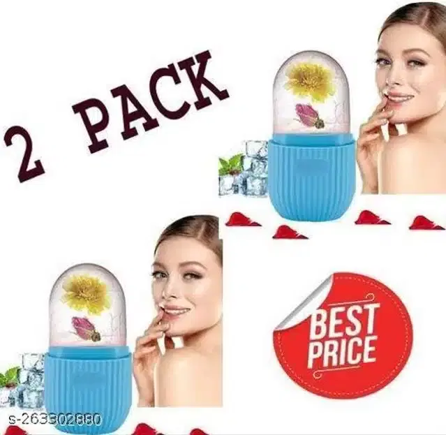 Ice Cube Trays, Green & Red, Pack of 3