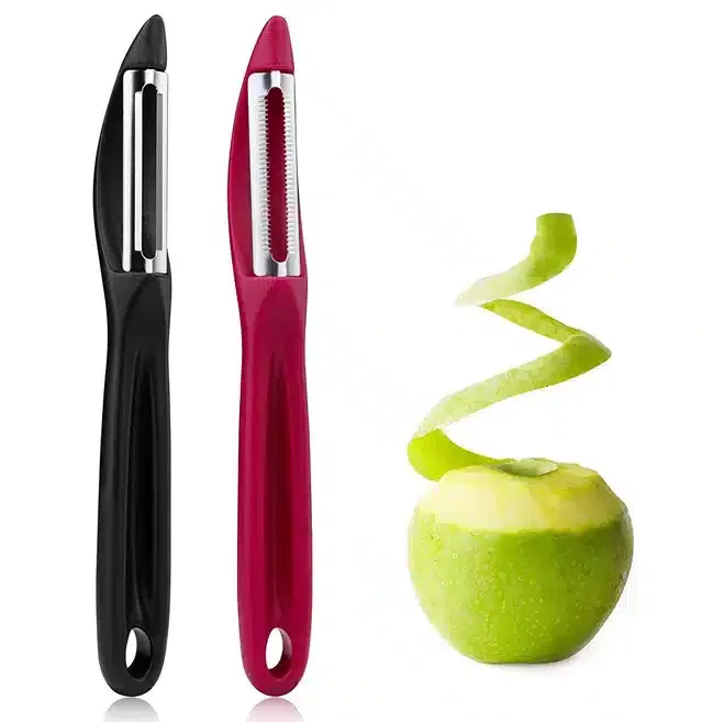 Vegetable Peeler, Pack of 2, Black & Purple