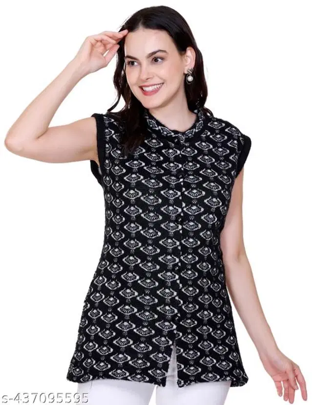 Woolen Sweaters for Women (Black, S)