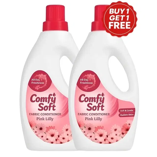 Comfy Soft Fabric Conditioner Pink Lilly 2X1L (Buy 1 Get 1 Free)