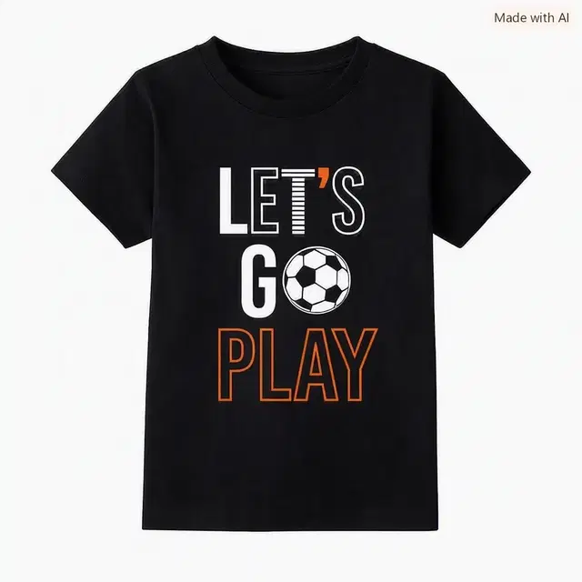 Boys T-Shirts & Polos Chest Print Black Cotton Blend(2-3 Y)