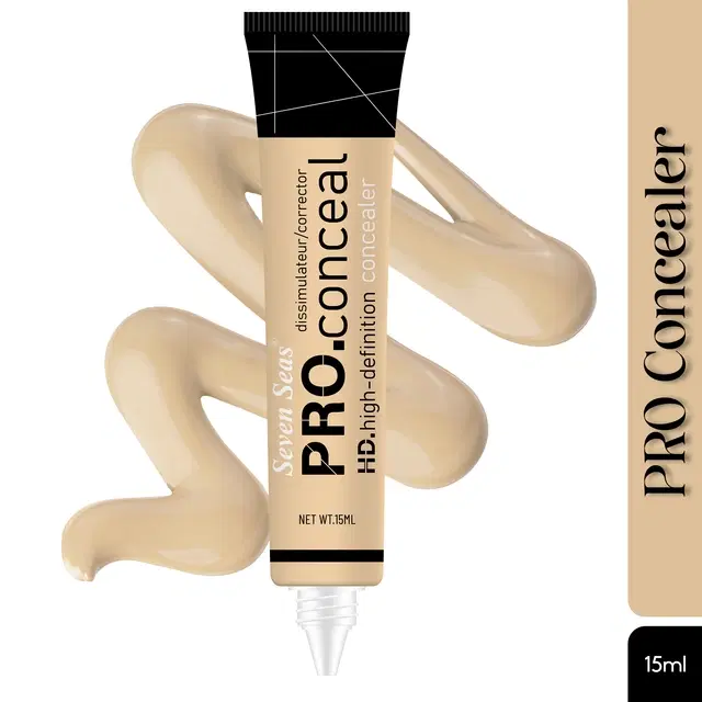 Seven Seas Pro HD High Definition Concealer, Natural (15 ml)