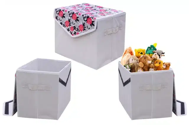 PVC Printed Toys Storage Box, Multicolor