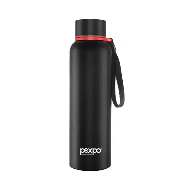 Vacuum Insulated Thermos Bottle, Black, 900 ml