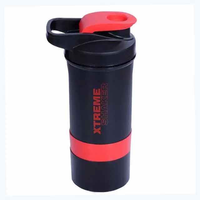 Extreme Gym Shaker Bottle For Protein Shak, Black & Red, 700 ml, J-209