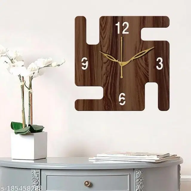 Wooden Wall Clock, Brown