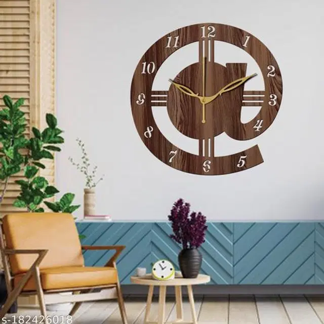 Wooden Wall Clock, Brown