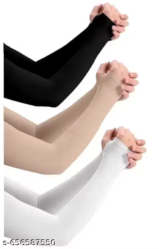 Poly Blend Arm Sleeves (Multicolour, Free Size)