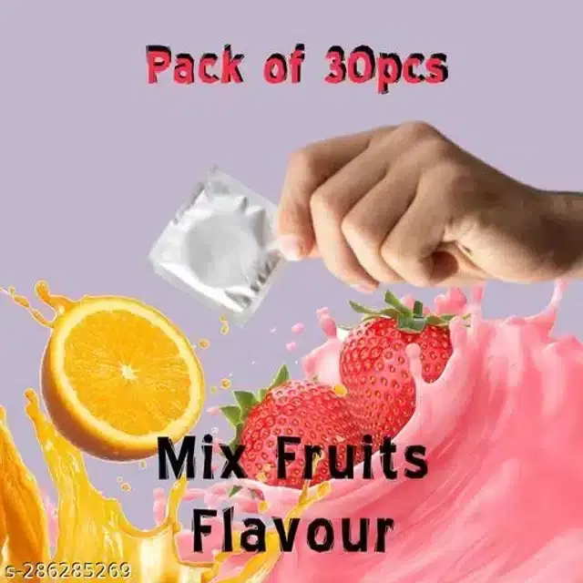 Xebok Fruits Flavoured Extra Dotted Condoms, Pack of 30