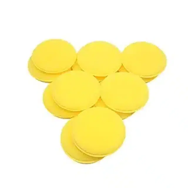 Durable Car Cleaning Sponge, Yellow, Pack of 12
