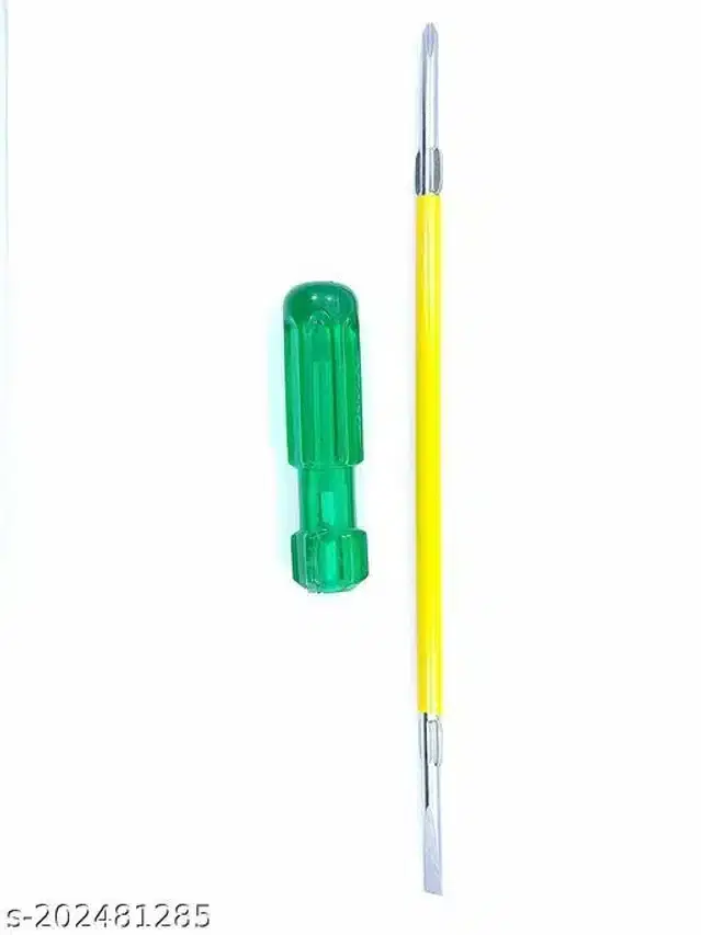 2 In 1 Reversible Screwdriver, Yellow & Green