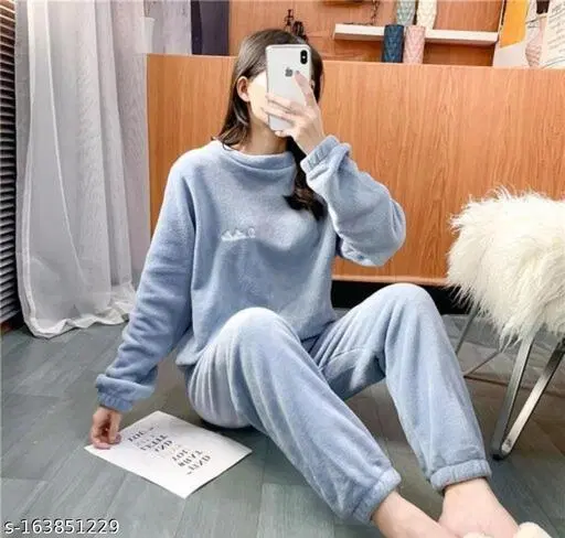 Comfort Nightdress for Women (Aqua Blue, L)