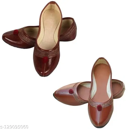 Fashionate Jutti for Women & Girls, Multticolour, Pack of 2 (3)