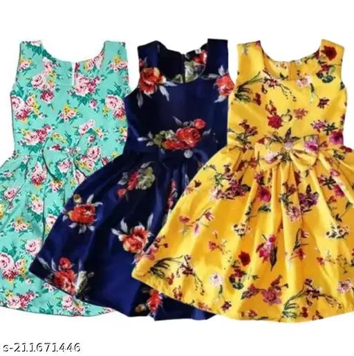 Party Frock for Girls (Aqua Blue, 5-6 Years)