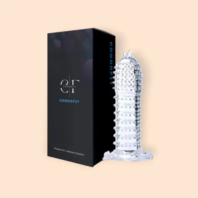 Crystal Dotted Reusable Condom for Men, Transparent, Pack of 1