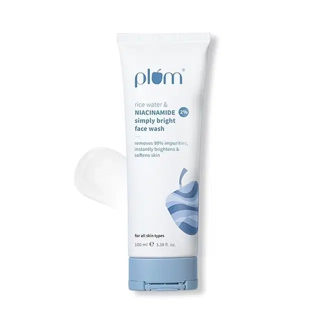 Plum 2% Niacinamide & Rice Water Simply Bright Face Wash 100 ml