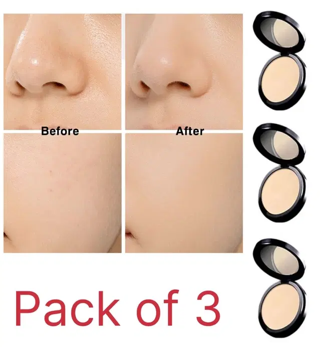 Makeup Compact Pressed Powder, Pack of 3