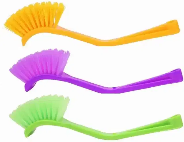 Long Bristle Dust Cleaning Brush, Multicolor, Pack of 3