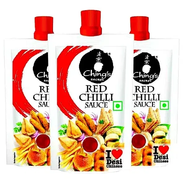 Ching's Red Chilli Sauce 3X90 g (Set of 3) (Pouch)