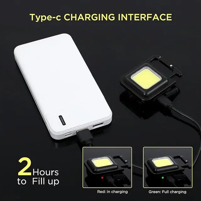Portable USB Rechargeable Camping Flash Light, White