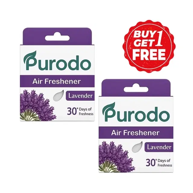Purodo Air Freshner Block  Lavender 2X50 g (Buy 1 Get 1 Free)