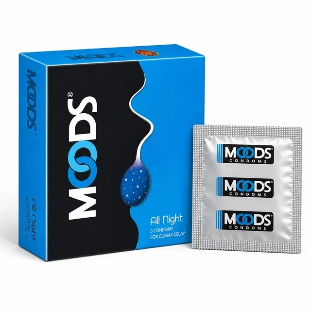 Moods All Night Climax Delay Let's Go On Condom, 3 Sheets