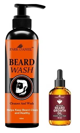 Park Daniel Beard Wash, 100 ml & Onion Beard Growth Oil for Men, 30 ml, Set of 2