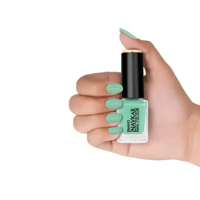 Namo Navkar Long Lasting Matte Nail Polish, Mint Green, 10 ml