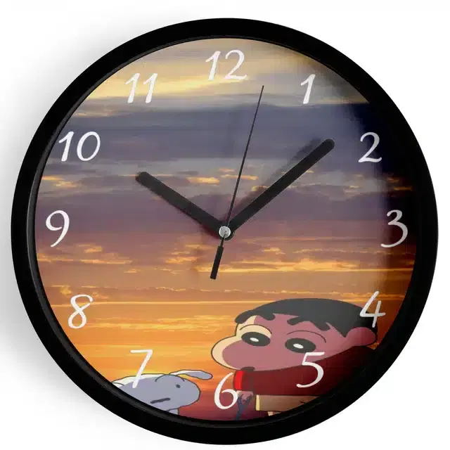 Shinchan Analog Wall Clock, Multicolor, 7 Inches