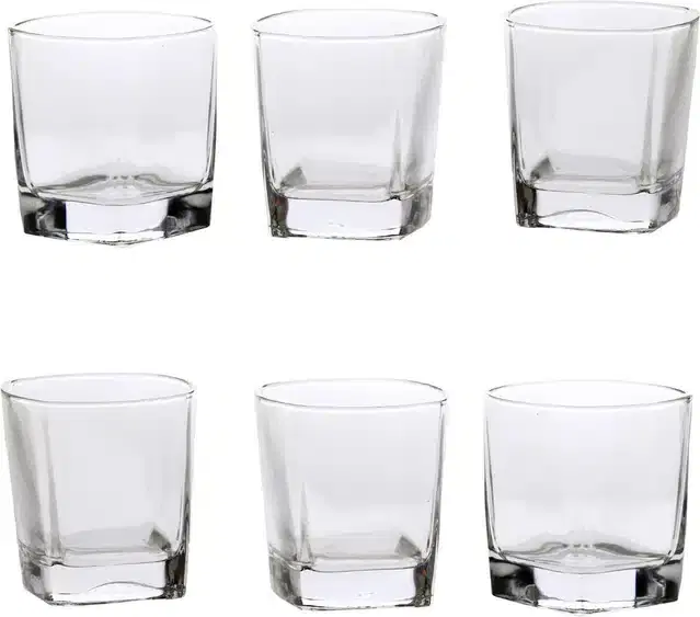 Liquor cum Cocktail Glasses, Transparent, 180 ml, Pack of 6