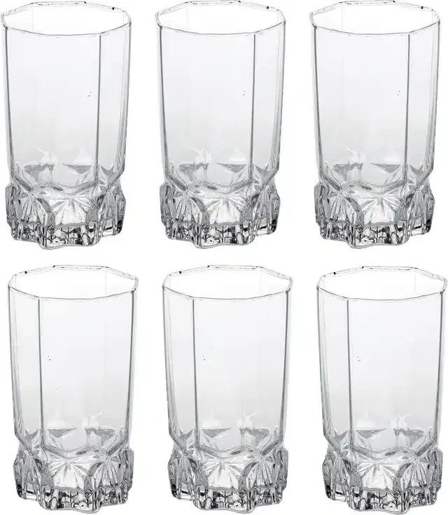 Liquor cum Cocktail Glasses, Transparent, 300 ml, Pack of 6