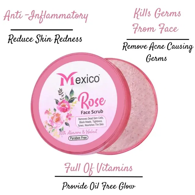 Maxico Herbs Rose Scrub (100 g)