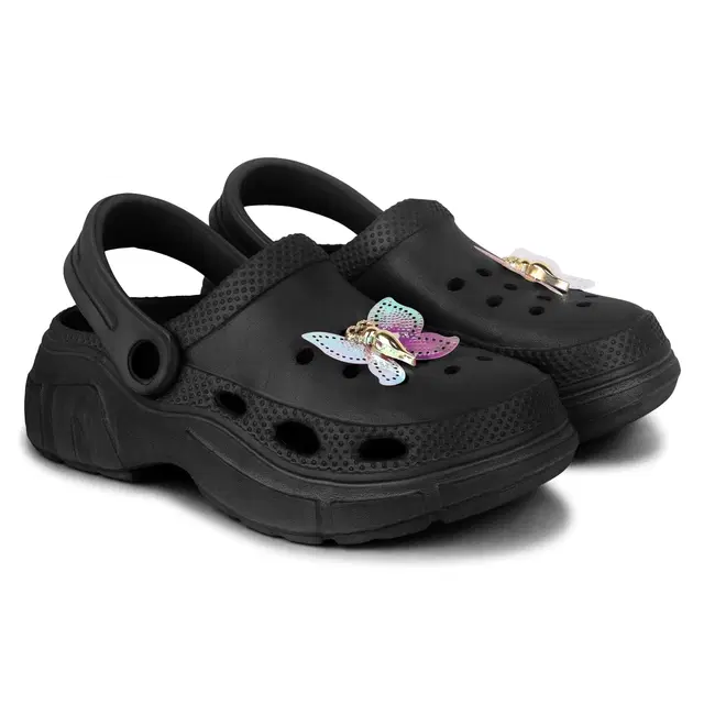 Clogs for Women (Black, 6)