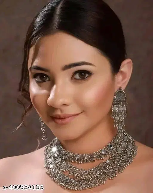 Fashionable Elegant 3Layer Mirror Jewellery Set