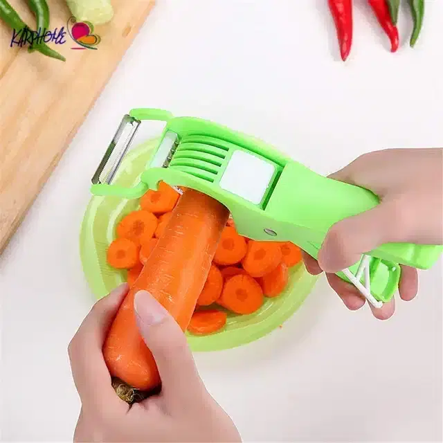 2 in 1 Vegetable Cutter & Peeler, Assorted
