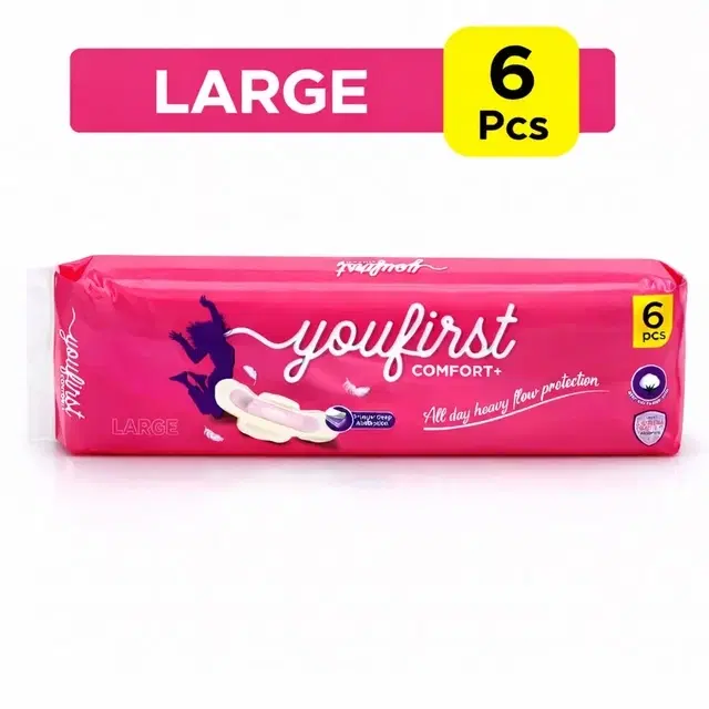 YouFirst Straight Comfort+ Sanitary Pads Large (6 Pcs)