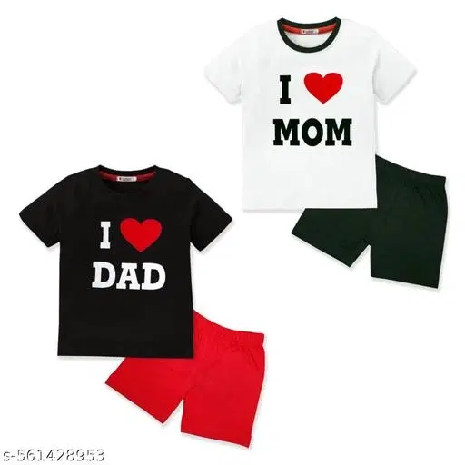 Cotton Blend Printed Clothing Set for Boys, Multicolour, Pack Of 2 (12-18 Months)