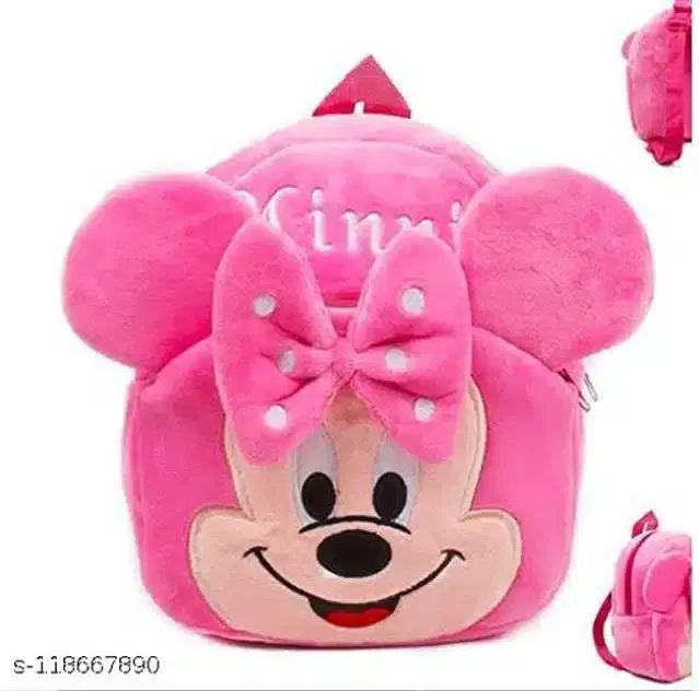 Plush School Bag for Kids, Pink