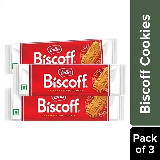 Lotus Biscoff Caramelized Cookies 3X25 g - Set of 3