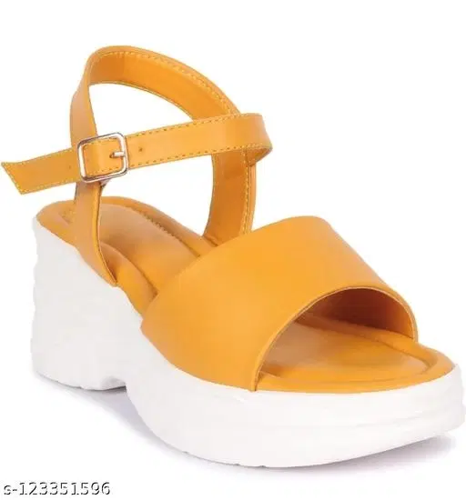 Heels for Women, Yellow (8)