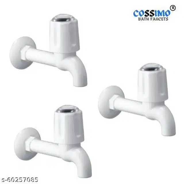 Bathroom Tap, White, Pack Of 3